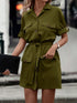 'Dextra' Collared Mini Dress - Celes Fashion